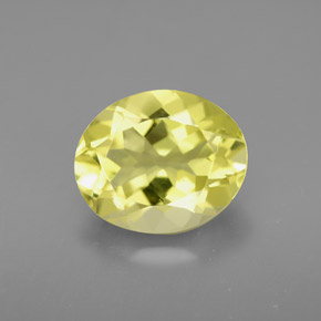 3.34カラットの天然レモンクォーツ（11×9.1 mm・オーバルカット）
