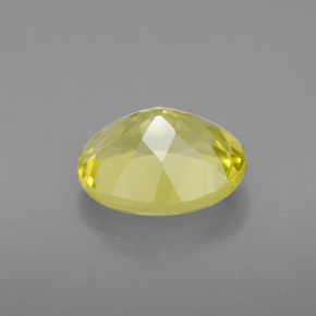 3.34カラットの天然レモンクォーツ（11×9.1 mm・オーバルカット）
