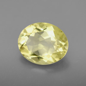 3.17カラットの天然レモンクォーツ（11.1×9.1 mm・オーバルカット）