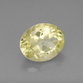 3.45カラットの天然レモンクォーツ（11×9.1 mm・オーバルカット）