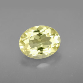 3.47カラットの天然レモンクォーツ（11.2×8.8 mm・オーバルカット）