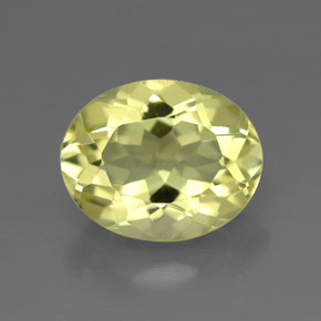 3.82カラットの天然レモンクォーツ（11.4×9.1 mm・オーバルカット）