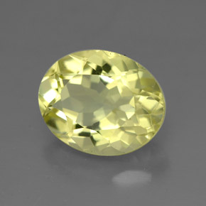 3.82カラットの天然レモンクォーツ（11.4×9.1 mm・オーバルカット）