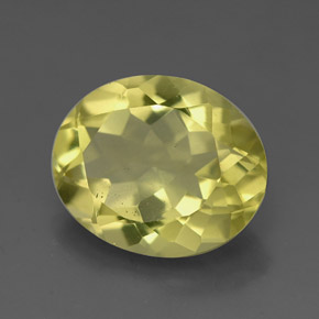 3.11カラットの天然レモンクォーツ（11.1×9.1 mm・オーバルカット）