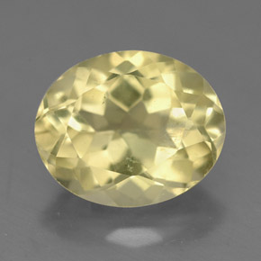 3.49カラットの天然レモンクォーツ（11.1×9.2 mm・オーバルカット）
