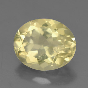 3.49カラットの天然レモンクォーツ（11.1×9.2 mm・オーバルカット）