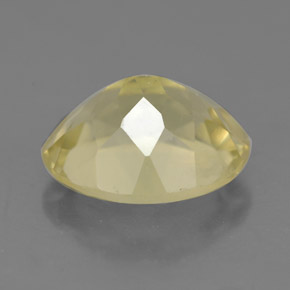 3.49カラットの天然レモンクォーツ（11.1×9.2 mm・オーバルカット）