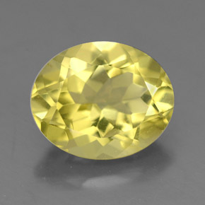 3.30カラットの天然レモンクォーツ（11×9.1 mm・オーバルカット）