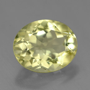 3.73カラットの天然レモンクォーツ（11.2×9.1 mm・オーバルカット）