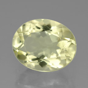 3.66カラットの天然レモンクォーツ（11.2×9.1 mm・オーバルカット）