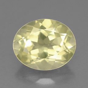 3.33カラットの天然レモンクォーツ（11×9.1 mm・オーバルカット）