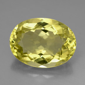 8.98カラットの天然レモンクォーツ（16.1×12 mm・オーバルカット）