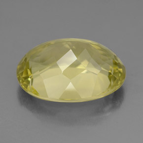 8.98カラットの天然レモンクォーツ（16.1×12 mm・オーバルカット）