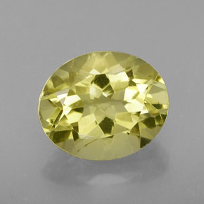 3.60カラットの天然レモンクォーツ（11.1×9.2 mm・オーバルカット）