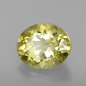 3.60カラットの天然レモンクォーツ（11.1×9.2 mm・オーバルカット）