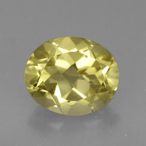 3.73カラットの天然レモンクォーツ（11×9.2 mm・オーバルカット）