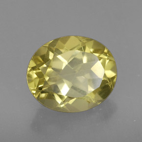 3.73カラットの天然レモンクォーツ（11×9.2 mm・オーバルカット）