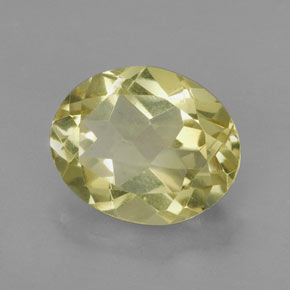 3.48カラットの天然レモンクォーツ（11.3×9.1 mm・オーバルカット）
