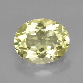 3.80カラットの天然レモンクォーツ（11.2×9.1 mm・オーバルカット）