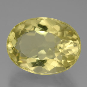10.13カラットの天然レモンクォーツ（15.9×12 mm・オーバルカット）