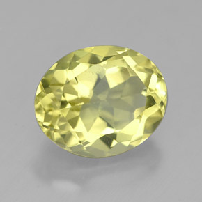 3.75カラットの天然レモンクォーツ（11.1×9.1 mm・オーバルカット）