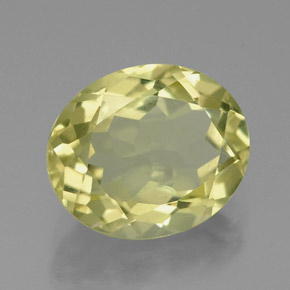 3.53カラットの天然レモンクォーツ（11.1×9.2 mm・オーバルカット）