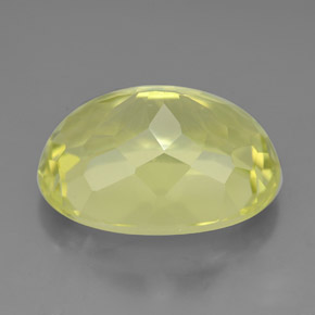 10.14カラットの天然レモンクォーツ（16.1×12.2 mm・オーバルカット）