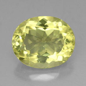 4.65カラットの天然レモンクォーツ（12.2×10.1 mm・オーバルカット）