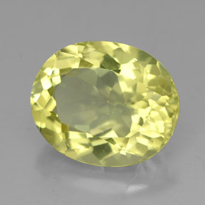 4.65カラットの天然レモンクォーツ（12.2×10.1 mm・オーバルカット）