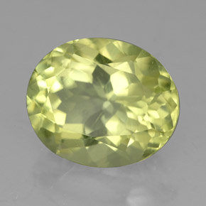 5.07カラットの天然レモンクォーツ（12.1×10.1 mm・オーバルカット）
