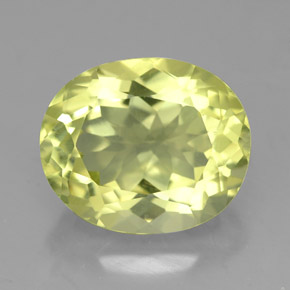 4.59カラットの天然レモンクォーツ（12.1×10.1 mm・オーバルカット）