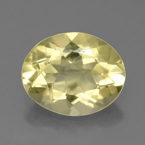 3.26カラットの天然レモンクォーツ（11.2×9.1 mm・オーバルカット）