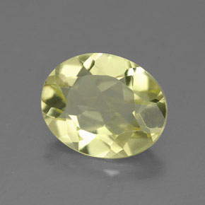 3.26カラットの天然レモンクォーツ（11.3×9.1 mm・オーバルカット）