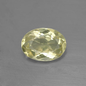 1.45カラットの天然レモンクォーツ（9.1×6.7 mm・オーバルカット）