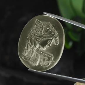 25.27カラットの天然レモンクォーツ（27.7×22.1 mm・オーバルカット）