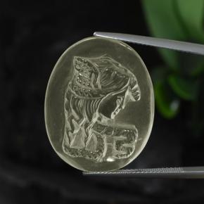 25.27カラットの天然レモンクォーツ（27.7×22.1 mm・オーバルカット）