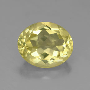 3.51カラットの天然レモンクォーツ（11×9.1 mm・オーバルカット）