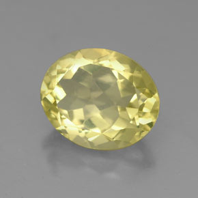 3.51カラットの天然レモンクォーツ（11×9.1 mm・オーバルカット）