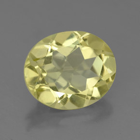3.28カラットの天然レモンクォーツ（10.9×9.1 mm・オーバルカット）