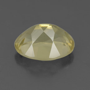 3.54カラットの天然薄いイエロークォーツ（11.3×9.1 mm・オーバルカット）