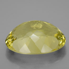 28.91カラットの天然レモンクォーツ（23.3×18.6 mm・オーバルカット）
