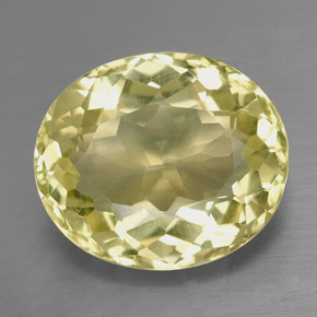 6.82カラットの天然レモンクォーツ（14.1×12 mm・オーバルカット）