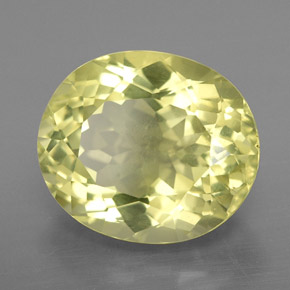7.81カラットの天然レモンクォーツ（14.1×12 mm・オーバルカット）