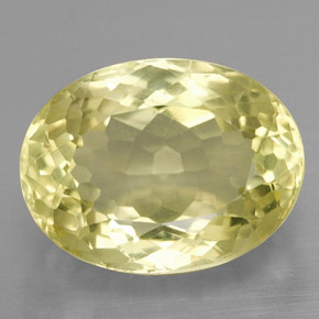 10.38カラットの天然レモンクォーツ（16×12.1 mm・オーバルカット）
