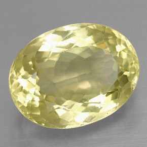 10.38カラットの天然レモンクォーツ（16×12.1 mm・オーバルカット）