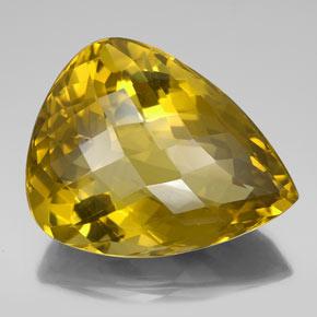 152.05カラットの天然ディジョンイエロークォーツ（42.5×33.5 mm・洋梨の形）