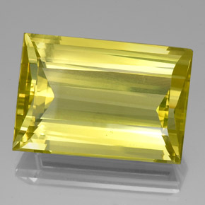51.63カラットの天然レモンクォーツ（28.1×19.6 mm・バゲット）