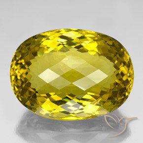 123.60ct 天然 秋の黄色 石英, 楕円形, VVS-VS