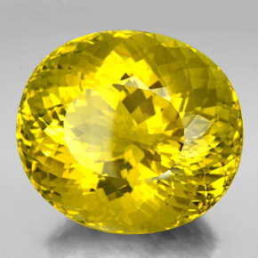 320.20カラットの天然レモンクォーツ（45.4×40.1 mm・オーバルカット）