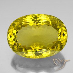 161.15ct 天然 リッチイエロー 石英, 楕円形, VVS